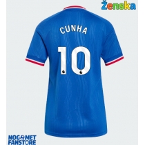 Manchester United Matheus Cunha #10 Gostujuci Dres za Ženska 2026-27 Kratak Rukav